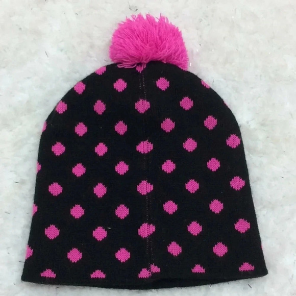 Disney Minnie Mouse Pink & Black Knitted Cap - Picture 2 of 6